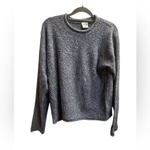 NEW! COLUMBIA Donegal Crew Neck Sweater SZ Med Blue Marled Rolled Trim 
 NWT